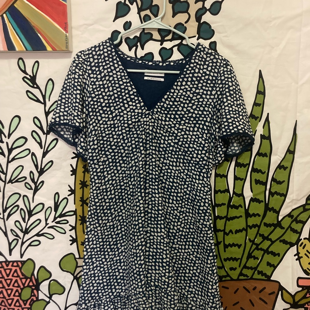 Urban Outfitters Blue and White Patterned Dress